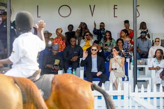 LAGOS, NIGERIA - MAY 12: (EDITORIAL USE ONLY) Prince Harry, Duke of Sussex and Meghan, Duchess of Sussex visit Polo Club on May 12, 2024 in Lagos, Nigeria. (Photo by Andrew Esiebo/Getty Images for The Archewell Foundation)