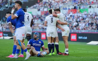 England exultation  during   Italy vs England, Rugby Six Nations match in Rome, Italy, February 03 2024