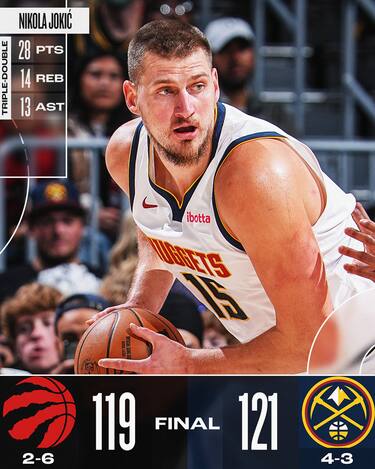 DENVER NUGGETS-TORONTO RAPTORS 121-119