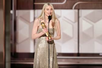 LOS ANGELES - JANUARY 7: Elizabeth Debicki at the 81st Golden Globe Awards held at the Beverly Hilton in Beverly Hills, California on Sunday, January 7, 2024. 


(Sonja Flemming/CBS via Getty Images) *** Elizabeth Debicki ***