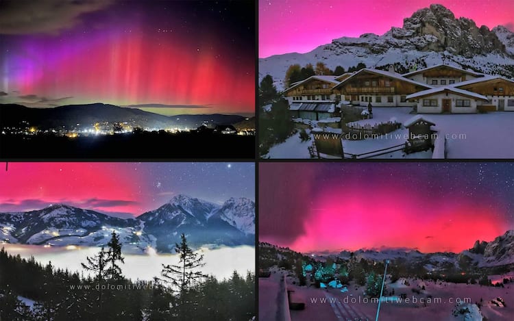 Aurora boreale in Italia, avvistata oggi dal Veneto all'Emilia Romagna