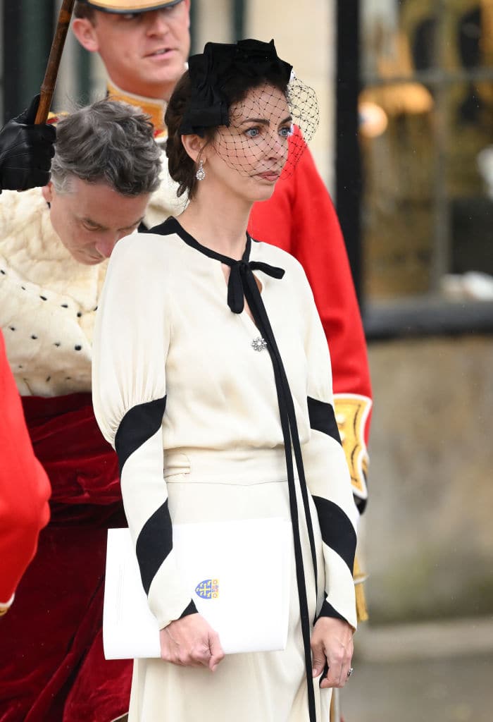 LONDON, ENGLAND - MAY 06: Rose Hanbury, Marchioness of Cholmondeley departs Westminster Abbey after the Coronation of King Charles III and Queen Camilla on May 06, 2023 in London, England. The Coronation of Charles III and his wife, Camilla, as King and Queen of the United Kingdom of Great Britain and Northern Ireland, and the other Commonwealth realms takes place at Westminster Abbey today. Charles acceded to the throne on 8 September 2022, upon the death of his mother, Elizabeth II. (Photo by Karwai Tang/WireImage)