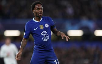 epa10225875 Chelsea's Raheem Sterling reacts during the UEFA Champions League group E soccer match between Chelsea FC and AC Milan in London, Britain, 05 October 2022.  EPA/Isabel Infantes