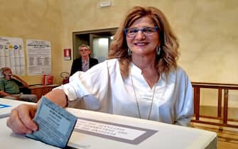 The mayoral candidate Elena Carnevali at the seat during the administrative votes for the municipality of Bergamo, Italy, 08 June 2024.
ANSA/MICHELE MARAVIGLIA