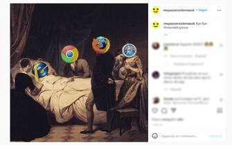 addio internet explorer meme