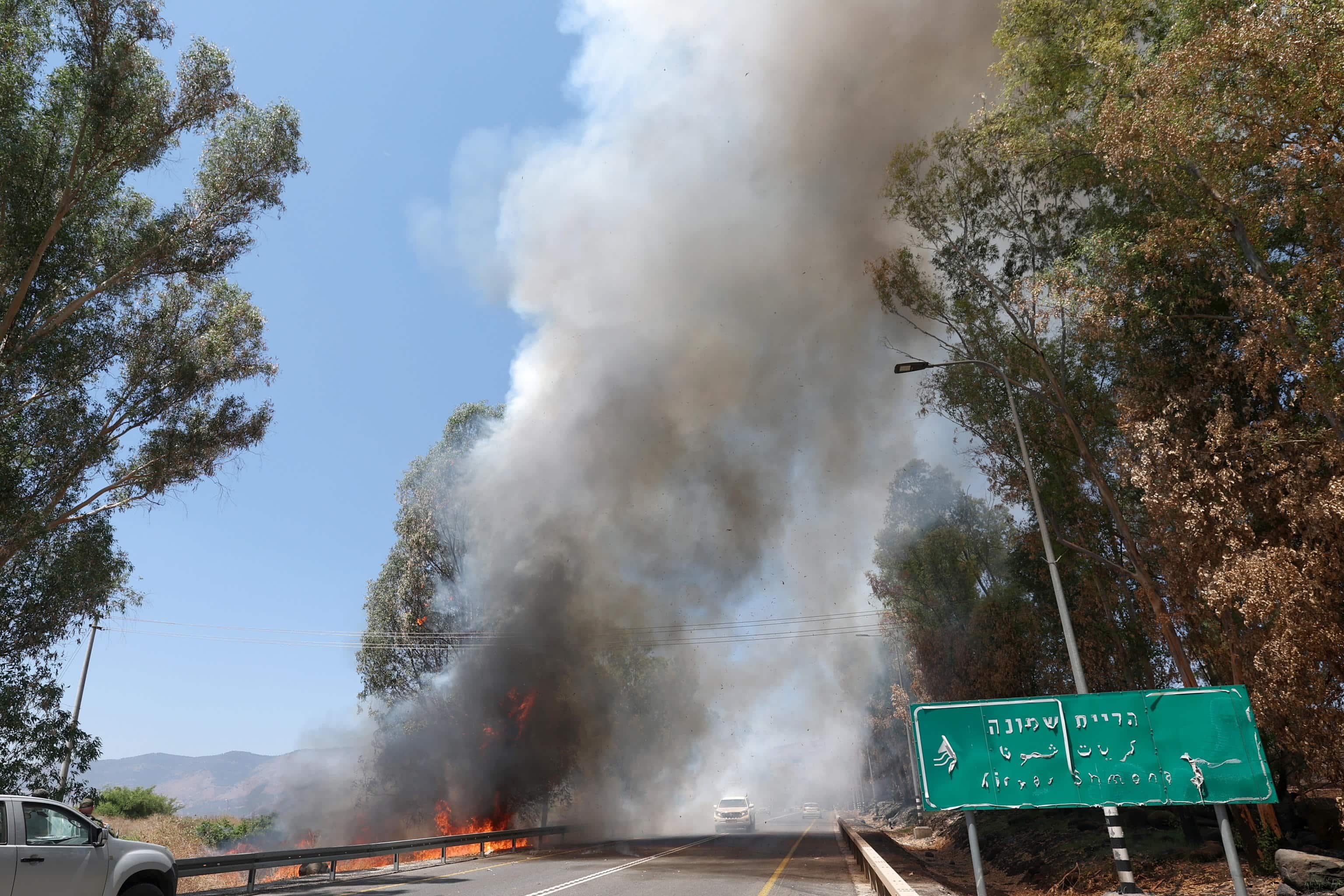 Incendio vicino a Beit Hillel, nord di Israele