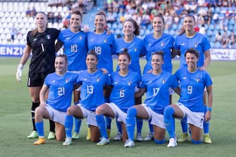 ROME, ITALY - SEPTEMBER 06: Italy lineup during the FIFA Women's World Cup 2023 Qualifier group G match between Italy and Romania at Stadio Paolo Mazza on September 06, 2022 in Ferrara, Italy. (Photo by Emmanuele Ciancaglini/Ciancaphoto Studio/Getty Images)
