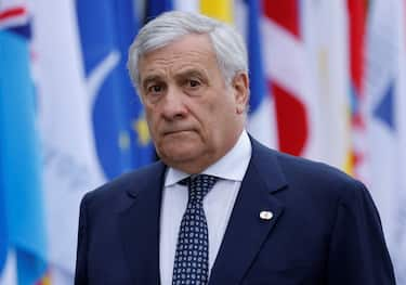 Italy's Foreign Minister Antonio Tajani arrives to take part in a Summit on Peace in Ukraine at the luxury Burgenstock resort, near Lucerne in central Switzerland, on June 15, 2024. The two-day gathering brings together Ukrainian President and more than 50 other heads of state and government, to try to work out a way towards a peace process for Ukraine -- albeit without Russia. (Photo by Ludovic MARIN / AFP) (Photo by LUDOVIC MARIN/AFP via Getty Images)