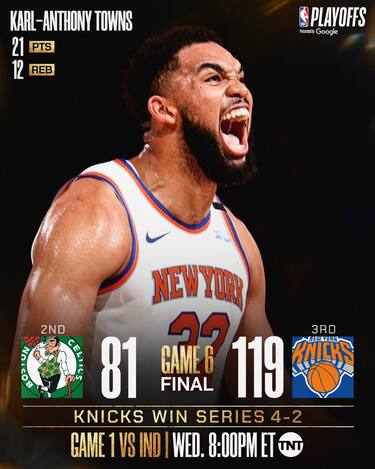 NEW YORK KNICKS-BOSTON CELTICS GARA-6 119-81 (SERIE 4-2)