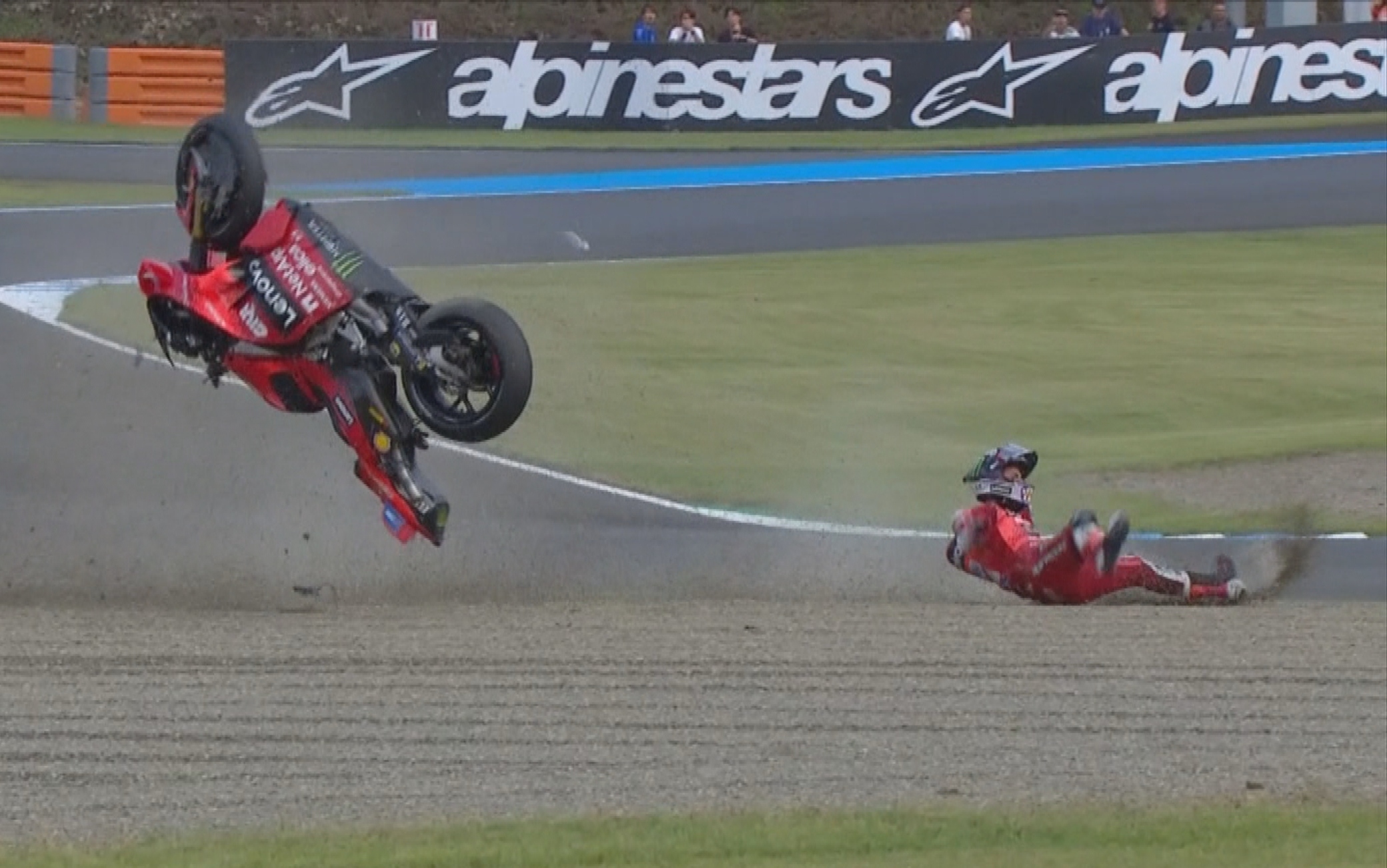 Bastianini cade, poi fa 5° nelle pre-qualifiche