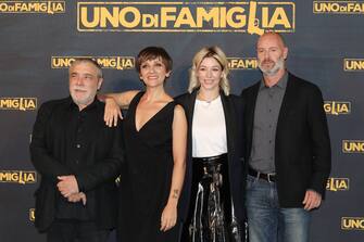 Roma, Maxxi, photocall film "Uno di Famiglia". Nella foto: Nino Frassica, Lucia Ocone, Sarah Felberbaum e Pietro Sermonti (Roma - 2018-10-22, Marco Provvisionato / IPA) p.s. la foto e' utilizzabile nel rispetto del contesto in cui e' stata scattata, e senza intento diffamatorio del decoro delle persone rappresentate