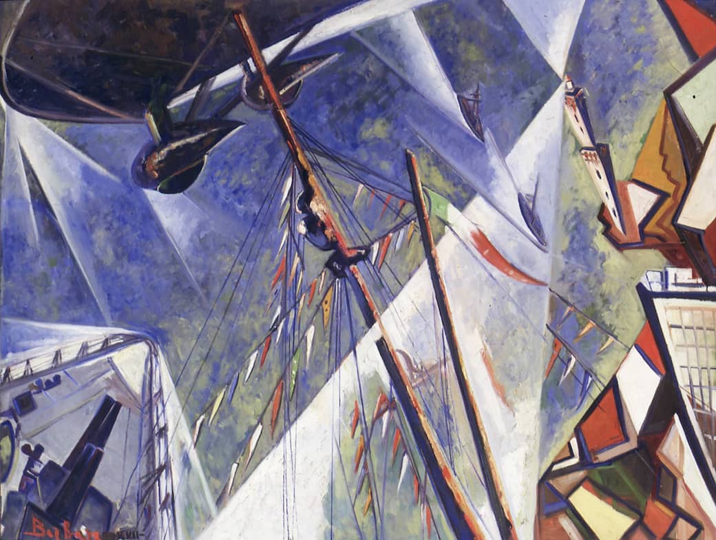 Barbara (Olga Biglieri Scurto in arte Barbara), Porto mediterraneo in festa. archivio collezione privata (eredi Barbara futurista)