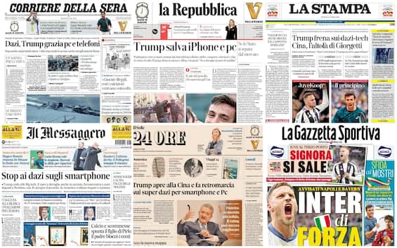 le prime pagine dei quotidiani di oggi 13 aprile la rassegna stampa di sky tg24