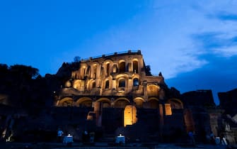 L inaugurazione delle nuova illuminazione della Domus Tiberiana all interno del parco archeologico del Colosseo. Roma 20 settembre 2023
ANSA/MASSIMO PERCOSSI