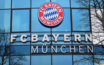 24 March 2023, Bavaria, Munich: The Bayern Munich logo can be seen at the club's premises on SÃ¤bener StraÃ e. According to media reports, FC Bayern MÃ¼nchen has parted ways with coach Nagelsmann. Photo: Sven Hoppe/dpa (Photo by Sven Hoppe/picture alliance via Getty Images)