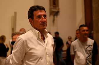 Giovanni Galli ai funerali di Carlo Mazzone nella Chiesa di San Francesco a Piazza del Popolo, Ascoli Piceno, 21 agosto 2023. ANSA/SANDRO PEROZZI