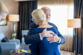 In this photo courtesy of The White House, obtained on February 22, 2024,  US President Joe Biden hugs Yulia Navalnaya, widow of Kremlin opposition leader Alexei Navalny, who died last week in a Russian prison, in San Francisco, California. (Photo by HANDOUT / WHITE HOUSE / AFP) / RESTRICTED TO EDITORIAL USE - MANDATORY CREDIT "AFP PHOTO / The White House" - NO MARKETING NO ADVERTISING CAMPAIGNS - DISTRIBUTED AS A SERVICE TO CLIENTS