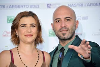 Roma Photocall Photocall Nastri d’argento 2021 Nella foto: Giuliano Sangiorgi con la moglie Ilaria Macchia