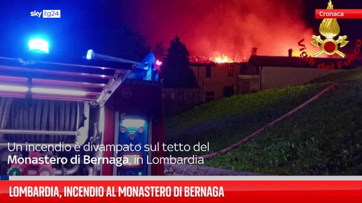 Lombardia, incendio al Monastero di Bernaga