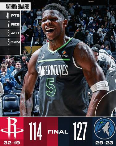 MINNESOTA TIMBERWOLVES-HOUSTON ROCKETS 127-114