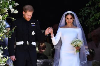 Il principe Harry e Meghan Markle durante il matrimonio