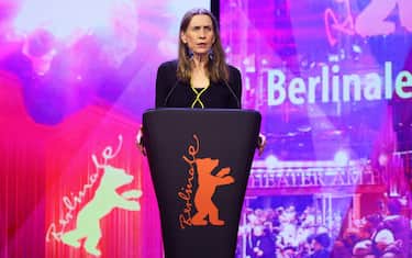 BERLIN, GERMANY - FEBRUARY 15: Director Mariette Rissenbeek onstage at the Opening Ceremony for the 74th Berlinale International Film Festival Berlin at Berlinale Palast on February 15, 2024 in Berlin, Germany. (Photo by Sebastian Reuter/Getty Images)