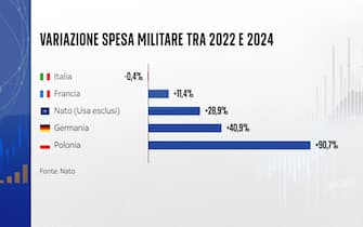 variazione spesa militare tra 2022 e 2024