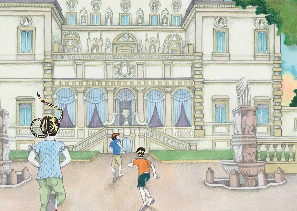 Un dettaglio della copertina di “Galleria Borghese. Un’avventura al museo”
