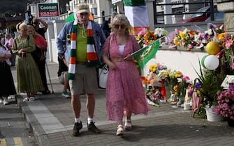 Il corteo durante i funerali di Sinéad O Connor