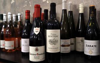 TEL AVIV, ISRAEL - November 7: Bottles of red wines, including a 2016 Domaine Fourrier Latricieres-Chambertin Vieille Vigne Grand Cru Pinot Noir from Cote de Nuits, France (center left) and a ChÃ¢teau Bentejac 2015 vintage Merlot and Cabernet Sauvignon blend from Bordeaux, France (center right), are displayed at the Bar51 chef's restaurant, regarded as one the best places for an all-round wine and food experience in Israel, on November 7, 2019 in Tel Aviv, Israel. The best wine places in Israel are found in the restaurants, hotels and wine bars that are a mecca for wine-lovers from home and abroad looking to savor the award-winning wines produced by the country's leading and boutique wineries alongside some of the world's most acclaimed wines. (Photo by David Silverman/Getty Images)