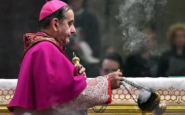 L'arcivescovo di Milano, monsignor Mario Delpini, pronuncia, come da tradizione in occasione della solennità di Sant'Ambrogio, il suo primo discorso alla città e alla diocesi, 06 dicembre 2017.
ANSA/DANIEL DAL ZENNARO