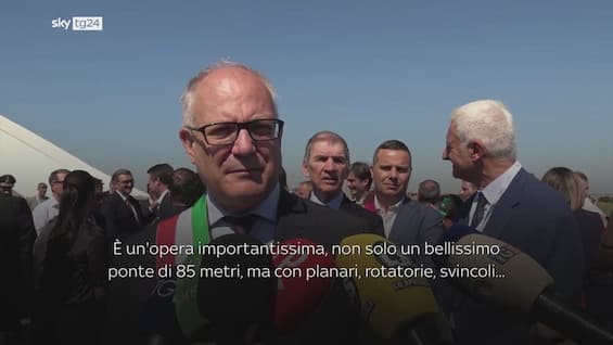 Ponte Tor Vergata, Gualtieri: opera finita in tempo record Ponte Tor Vergata, Gualtieri: opera finita in tempo record