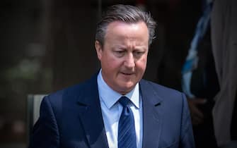 LONDON, ENGLAND - JUNE 19: Former British Prime Minister David Cameron leaves after giving evidence at the Covid-19 inquiry on June 19, 2023 in London, England. The UK Covid-19 Inquiry is examining the UK's response to and impact of the Covid-19 pandemic and learning lessons for the future. (Photo by Carl Court/Getty Images)