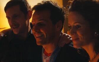 Jamie Bell, Andrew Scott and Claire Foy in ALL OF US STRANGERS. Photo Courtesy of Searchlight Pictures. © 2023 Searchlight Pictures All Rights Reserved.