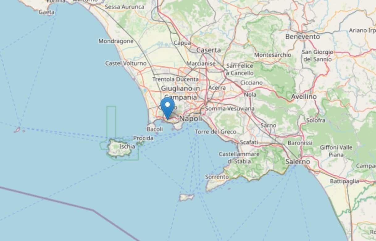 Campi Flegrei, scossa di terremoto di magnitudo 3.3