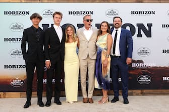 LOS ANGELES, CALIFORNIA - JUNE 24: Director/writer/actor Kevin Costner and family at the Los Angeles Premiere of "Horizon: An American Saga - Chapter 1" at Regency Village Theatre on June 24, 2024 in Los Angeles, California. (Photo by Eric Charbonneau/Getty Images for Warner Bros.)