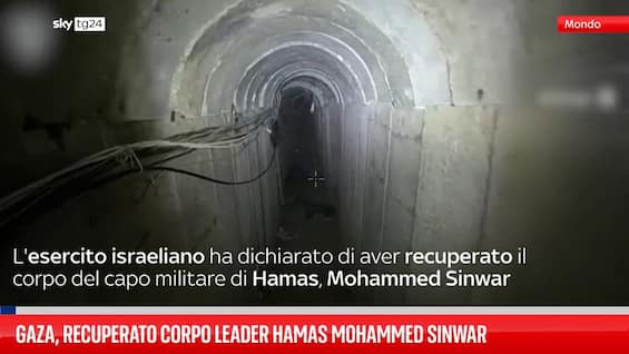 Gaza, recuperato corpo leader Hamas Mohammed Sinwar