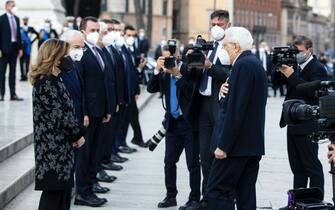 Mattarella all'Altare della Patria