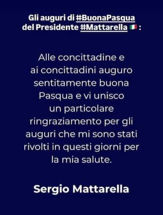 Gli auguri di Mattarella