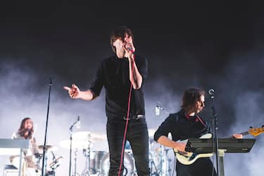 MADRID, SPAIN - MAY 25: Robin Coudert, Thomas Mars and Deck d'Arcy of Phoenix perform in concert during Tomavistas Festival on May 25, 2024 in Madrid, Spain. (Photo by Mariano Regidor/Redferns)