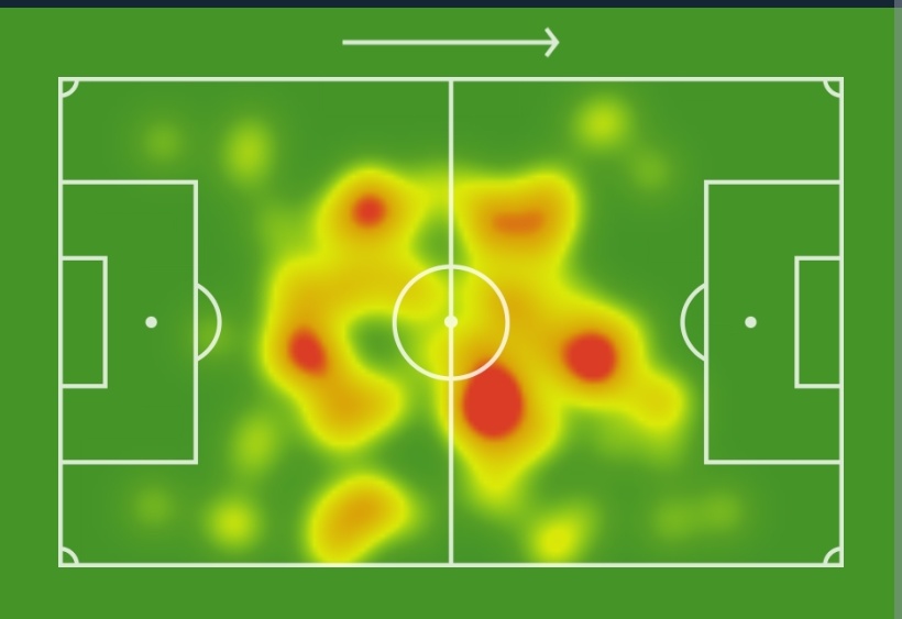 L'heatmap di Fabian Ruiz contro la Sampdoria heatmap fabian ruiz