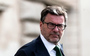 Italian Minister of Economy Giancarlo Giorgetti leaves the Quirinale Palace at the end of the swearing-in ceremony in the presence of Italian President Sergio Mattarella, for the new government, in Rome, Italy, 22 October 2022. ANSA / ANGELO CARCONI
