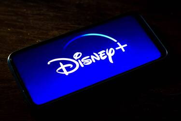 BRAZIL - 2021/05/22: In this photo illustration the Disney + (Plus) logo seen displayed on a smartphone screen. 
Is an online video streaming subscription service owned and operated by Direct-to-Consumer & International, a subsidiary of The Walt Disney Company. (Photo Illustration by Rafael Henrique/SOPA Images/LightRocket via Getty Images)