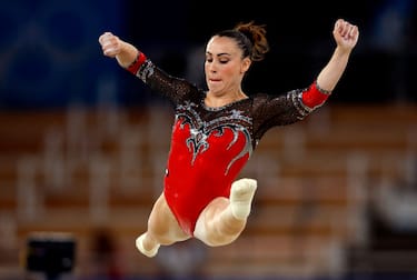 TOKYO, JAPAN - AUGUST 02: Vanessa Ferrari of Team Italy competes during the Women's Floor Exercise Final on day ten of the Tokyo 2020 Olympic Games at Ariake Gymnastics Centre on August 02, 2021 in Tokyo, Japan. (Photo by Adam Pretty/Getty Images)