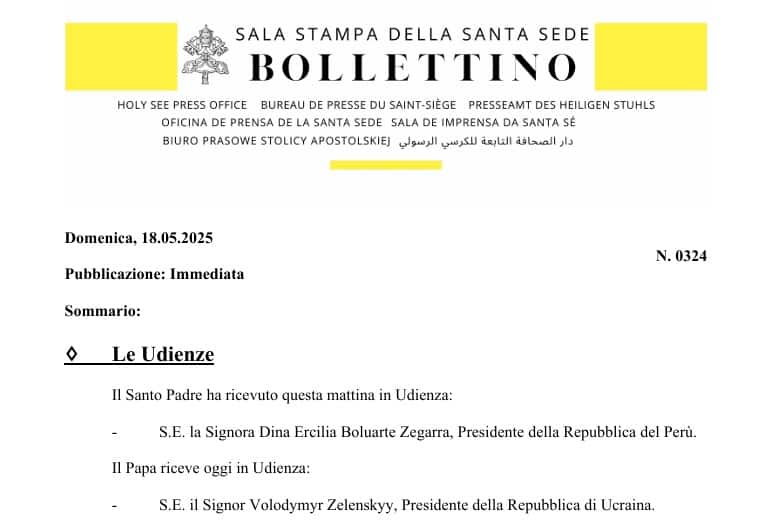 Bollettino Santa Sede