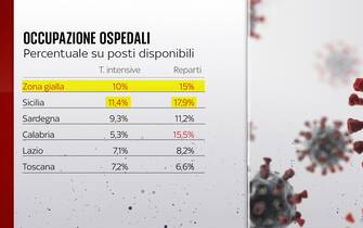 Grafiche coronavirus: l'occupazione negli ospedali