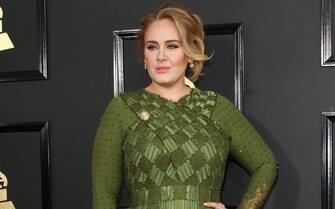 adele in abito verde