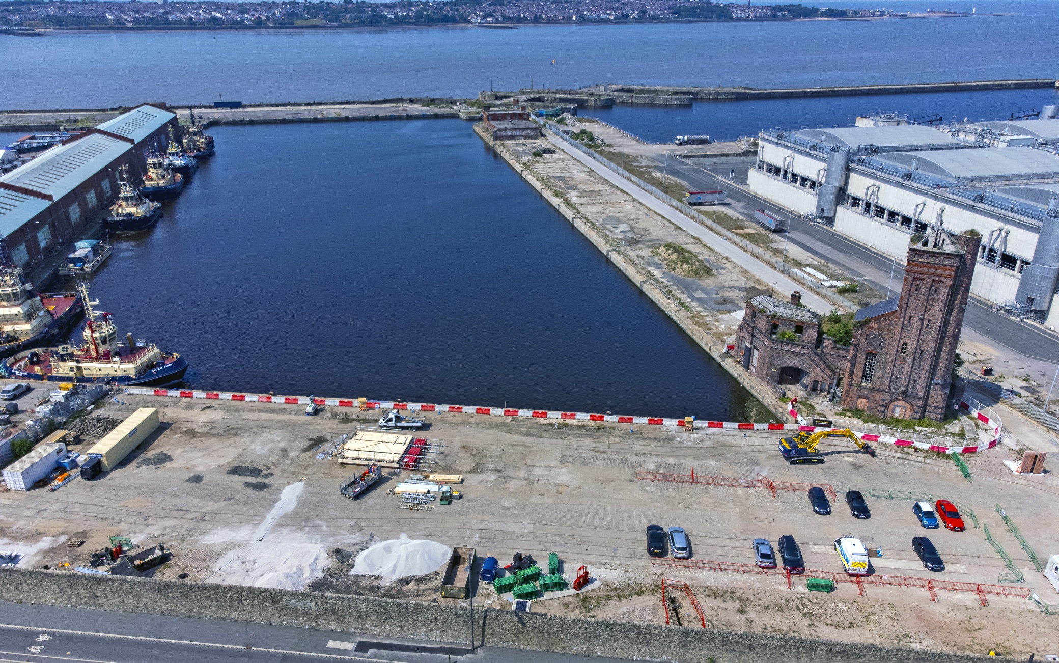 Una veduta del porto di Liverpool