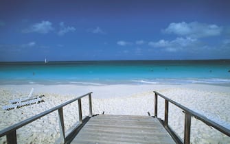 Grace Bay Beach, Providenciales, Turks and Caicos, Overseas Dependency of the United Kingdom.