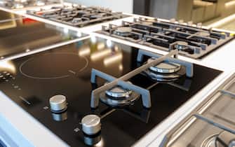 Brand new hybrid gas and electric induction stove